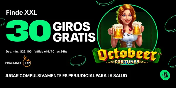 ¡Finde XXL! 30 giros gratis